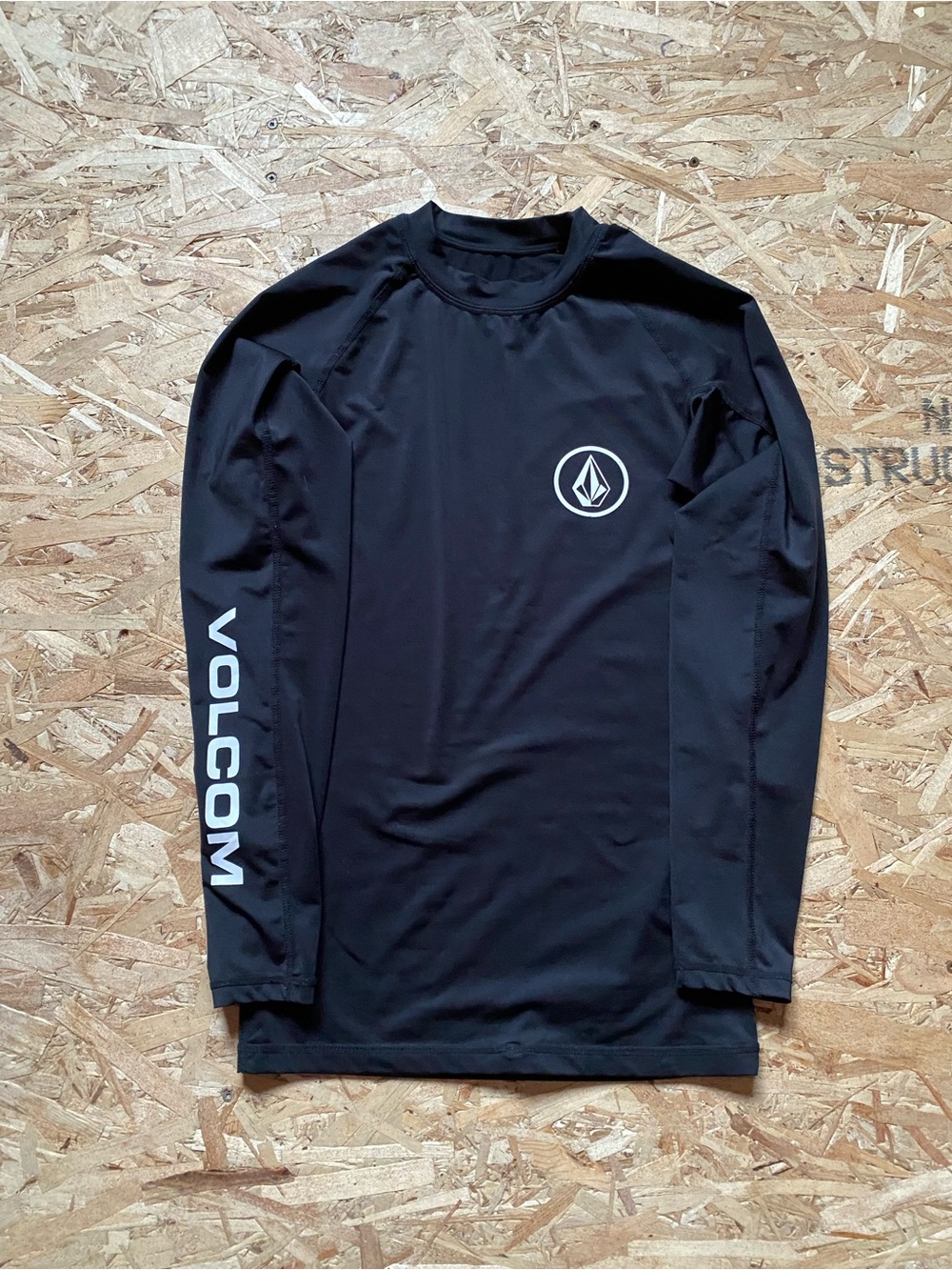 Volcom Black Long-Sleeve Logo Rash Guard